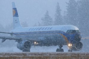 Stockholm airport snow